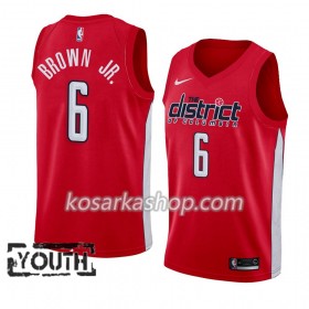 Dres Washington Wizards Troy Brown Jr. 6 Nike 2018-19 Crvena Swingman - Dječji